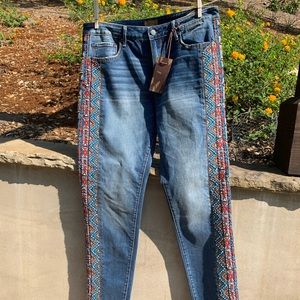 Never worn Sundance Catalog embellished  jeans.